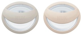 Πιπίλα Σιλικόνης Mommy Feel Με Θήκη 10730862 0-9 Μηνών (Σετ 2τμχ) Grey-Beige Nuk Σιλικόνη