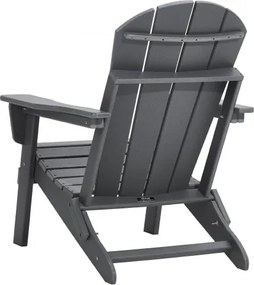 VEVOR Adirondack Chair Plastic Set of 2 All-Weather Folding Fire Pit Gray