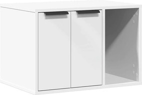 vidaXL Τουαλέτα Γάτας Περίφραξη Λευκό 60x40x40 εκ. Επεξεργασμ. Ξύλο