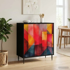 vidaXL Πλαϊνό γραφείο HEESCH Μαύρη Δρυς 69 x 33 x 76 εκ.