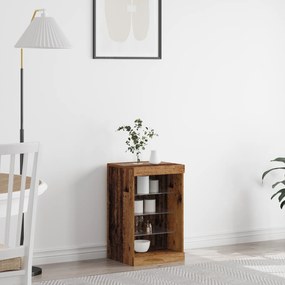 vidaXL Μπουφές με LED Φώτα Παλιού Ξύλου 41x37x67 εκ
