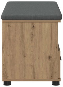 vidaXL Παγκάκι Χαλωρίου με μαξιλάρι Τεχνίτικη Δρυς 80 x 38 x 46 εκ