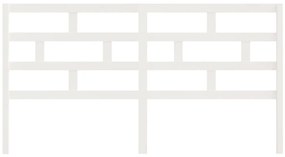 vidaXL Κεφαλάρι κρεβατιού Λευκό 186x4x100 εκ. από Μασίφ Ξύλο Πεύκου