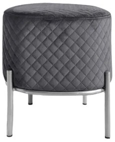 Σκαμπό Sinta HM8638.01 Grey 42x42x39Υ εκ. Velvet, Metal