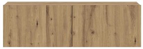 vidaXL Ντουλάπι Τηλεόρασης Τοίχου Artisan Δρυς 100x30x30 εκ Επ. Ξύλο