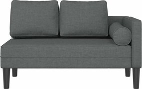 vidaXL Ανάκλιντρο Σκούρο Γκρι Υφασμάτινο με Μαξιλάρια