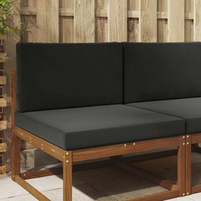 vidaXL Μαξιλάρι Καναπέ Εξωτερικού Χώρου 2 pcs Μαύρο Πολυεστέρας