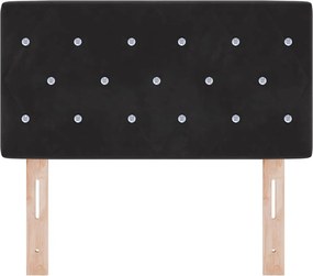 vidaXL Κεφαλάρι Μαύρο 80 cm Βελούδο