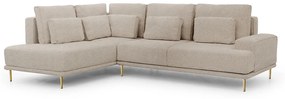 Γωνιακός καναπές Κρεβάτι Niki, μπέζ ανοιχτό  277x93x200cm-Αριστερή γωνία-BOG5334