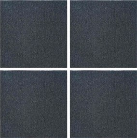 vidaXL Πλακάκι Χαλιού Μπλε Γκρι 50 x 50 cm 4 pcs