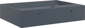 vidaXL Νιπτήρας Ανθρακί 50x38x11 εκ. Συνθετικός από Τεχνητό Μάρμαρο