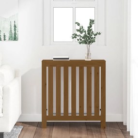 vidaXL Κάλυμμα Καλοριφέρ Καφέ μελί 79,5x19x84εκ. από Μασίφ Ξύλο Πεύκου