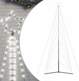 vidaXL Χριστουγεννιάτικο δέντρο LED 861 LED Ψυχρό Λευκό 478 εκ.