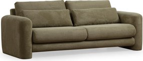 Τριθέσιος Καναπές Πράσινο LILY 215x97x73