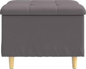 vidaXL Οθωμανικό αποθήκευσης Γκρι 60 x 60 x 45 cm Τεχνητό δέρμα