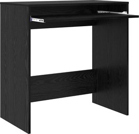 vidaXL Γραφείο Μαύρη Οξυά 77.5 x 43 x 79 εκ. Επεξεργασμένο ξύλο