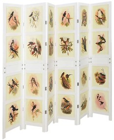 vidaXL Ρομδιβίδερ Πάνελ Λευκό 212 x 165 εκ. MDF