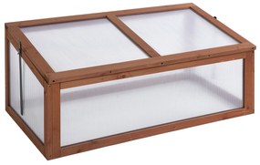 Outsunny Μίνι Θερμοκήπιο, Μικρό Θερμοκήπιο για τον Κήπο, με Πάνελ PC, Καλή Διαπερατότητα Φωτός, 100L x 65W x 40H cm