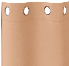 vidaXL Κουρτίνες 2 pcs Ανοιχτό καφέ 260 x 140 εκ. Πολυεστέρας