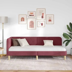 vidaXL Κρεβάτι Γωνίας Κόκκινο 80 x 200 cm ύφασμα