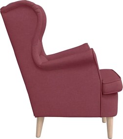 vidaXL πολυθρόνα Wine Red 74x84x100 cm Ύφασμα