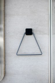 Stewehome Ανοξείδωτη τριγωνική κρεμάστρα πετσέτας με αυτοκόλλητο Γκρι