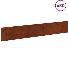 vidaXL Περίγραμμα γκαζόν 30 τμχ. 100 x 18 εκ