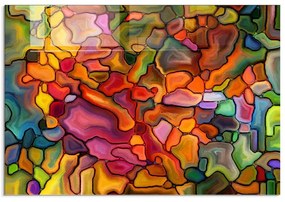 Πίνακας Γυάλινος 695CRS1235 70x50cm Multi Wallity Οριζόντιοι Γυαλί