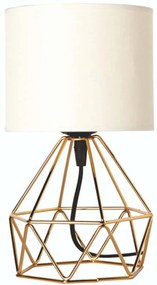 Φωτιστικό Επιτραπέζιο Shape 202-0058 16x16x30cm 1xE27 Gold-White GloboStar