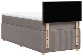 ΚΡΕΒΑΤΙ BOXSPRING ΜΕ ΣΤΡΩΜΑ TAUPE 90X190 ΕΚ.ΥΦΑΣΜΑΤΙΝΟ 3289615