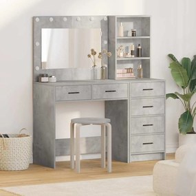 vidaXL Τραπέζι περιποίησης Γκρι 78.5 x 41 x 135 εκ Επεξεργασμένο ξύλο