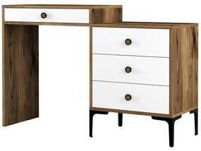 Τουαλέτα Lizbon 845HCT2302 124x40x84,7cm Walnut-White