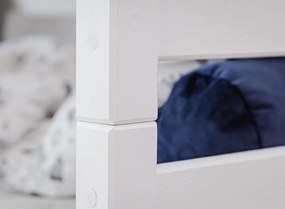 TED 90x200 white bunk bed Lano Furniture