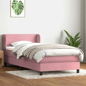 BOX SPRING ΚΡΕΒΑΤΙ ΜΕ ΣΤΡΩΜΑ ΡΟΖ 90X210 ΕΚ. ΒΕΛΟΥΔΙΝΟ 3317432