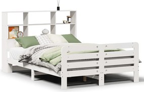 vidaXL Σκελετός Κρεβ. Χωρίς Στρώμα Λευκό 140x200 εκ Μασίφ Πεύκο