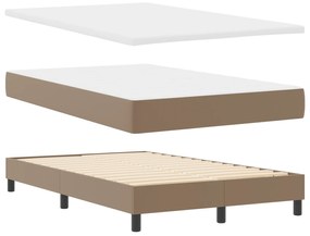vidaXL Κρεβάτι με Στρώμα Cappuccino, 120x200 εκ, Τεχνητό Δέρμα
