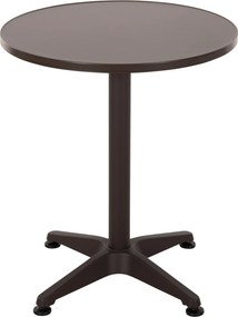 ΤΡΑΠΕΖΙ ΣΤΡΟΓΓΥΛΟ GOSS HM5974.02 ΑΛΟΥΜΙΝΙΟ ΚΑΦΕ Φ60x70Υεκ.