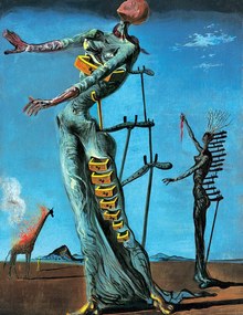 Εκτύπωση τέχνης Salvador Dali - Girafe En Feu, Salvador Dalí