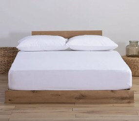 Σεντόνι King Size Μακό Με Λάστιχο Jersey White 180x200+30 - Nef Nef