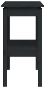 Τραπέζι Κονσόλα Μαύρος 80x40x75 εκ. από Μασίφ Ξύλο Πεύκου - Μαύρο