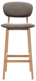 vidaXL Σκαμπό Μπαρ 2 τεμ. Χρώμα Taupe Υφασμάτινα