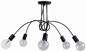 Κρεμαστό Φωτιστικό Οροφής 5xΕ27 40x80 Arkolight-1352-3/5-Μαύρο 1352-3/5