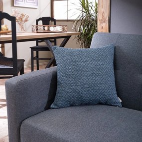 Μαξιλαροθήκη Διακοσμητική Kingston 04 Blue Grey Teoran 43X43 Cotton-Acrylic