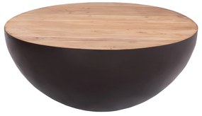 ΔΙΑΚΟΣΜΗΤΙΚΟ ΤΡΑΠΕΖΙ ΣΑΛΟΝΙΟΥ BOWL Φ89,5X39Yεκ. RUSTY ΜΕ ΞΥΛΟ ΑΚΑΚΙΑΣ HM8717.22