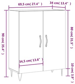 ΣΥΡΤΑΡΙΕΡΑ ΜΑΥΡΗ 69,5 X 34 X 90 ΕΚ. ΑΠΟ ΕΠΕΞΕΡΓΑΣΜΕΝΟ ΞΥΛΟ 827717