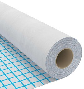 Μεμβράνη Αυτοκόλλητη για Έπιπλα Λευκό Ξύλο 500 x 90 εκ. από PVC - Λευκό