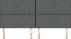 vidaXL Κεφαλάρι Σκούρο Γκρι 200 cm ύφασμα