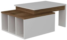 Τραπέζι Σαλονιού Kolarado 756FRN2806 90x60x37,4cm White-Walnut