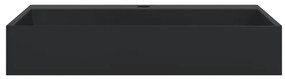 vidaXL Νιπτήρας Μαύρος Ματ 60x38x11 εκ. Συνθετικός από Τεχνητό Μάρμαρο