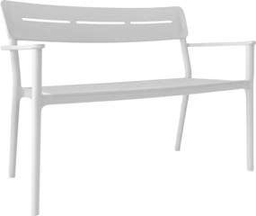 Παγκάκι διθέσιο Cadrin pakoworld λευκό PP 117x60x83εκ